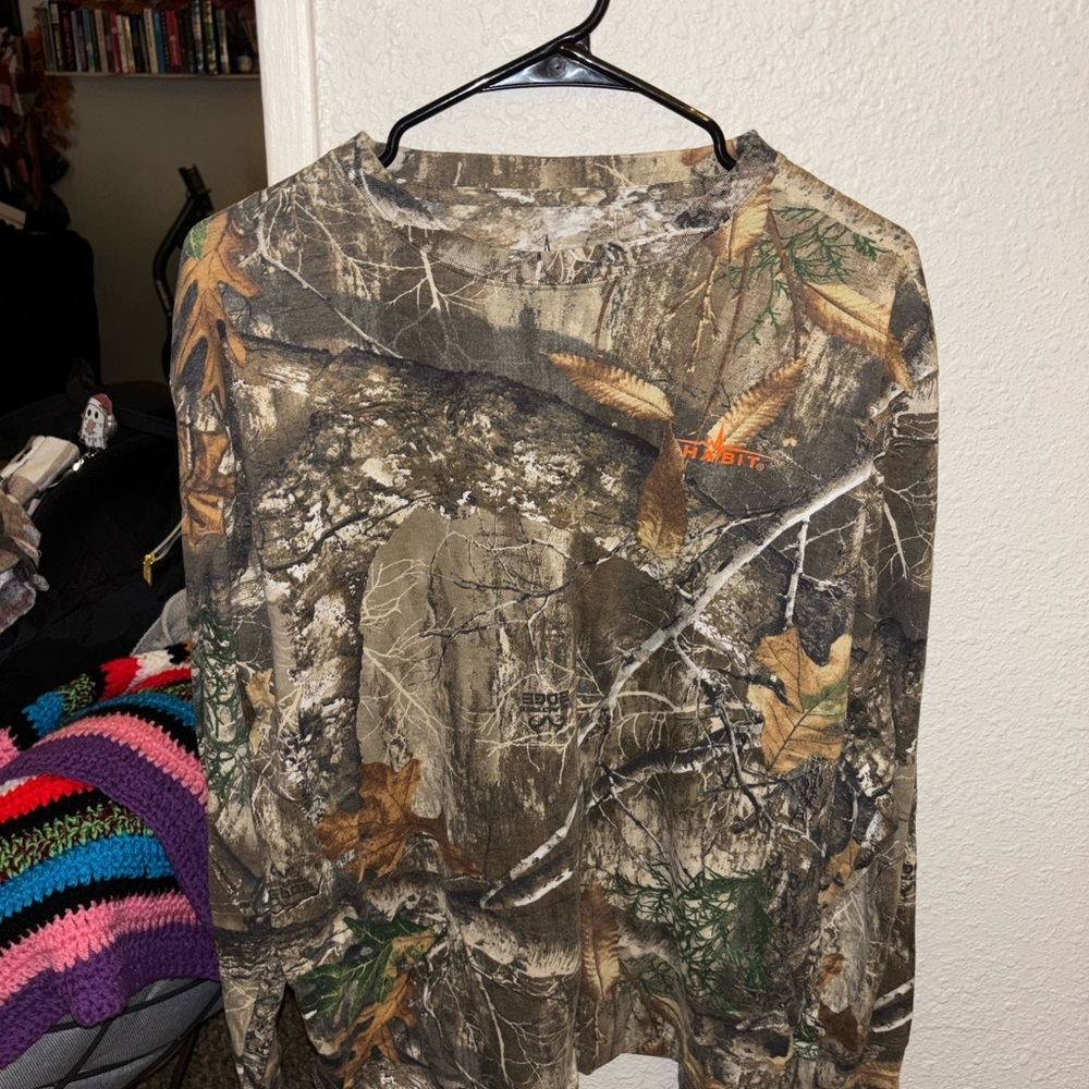 Habit Outdoor Camouflage Long Sleeve Shirt Size Large